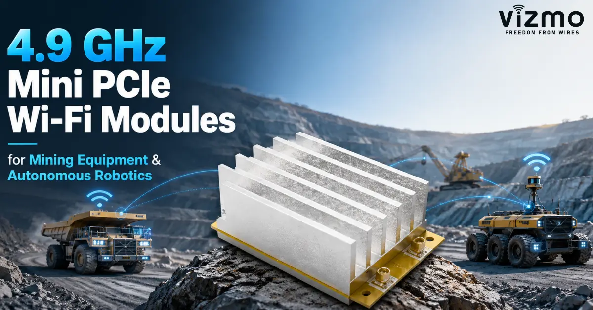 4-9-ghz-mini-pcie-wifi-module-mining-robotics 4.9 GHz Mini PCIe Wi-Fi module for mining equipment and autonomous robotics