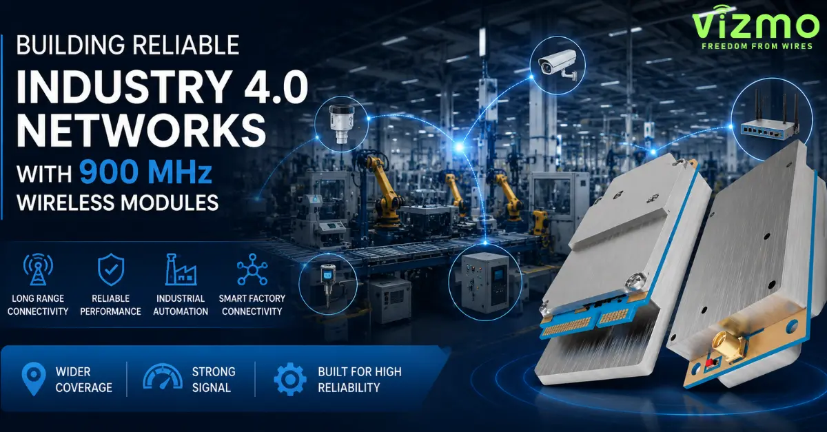 Industry 4.0 wireless module for reliable 900 MHz industrial automation and Industrial IoT connectivity