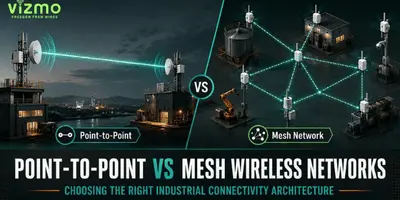 Vizmonet News and Updates 8 Point-to-Point Wireless vs Mesh Networks for Industrial Connectivity